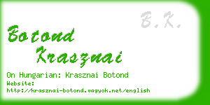 botond krasznai business card